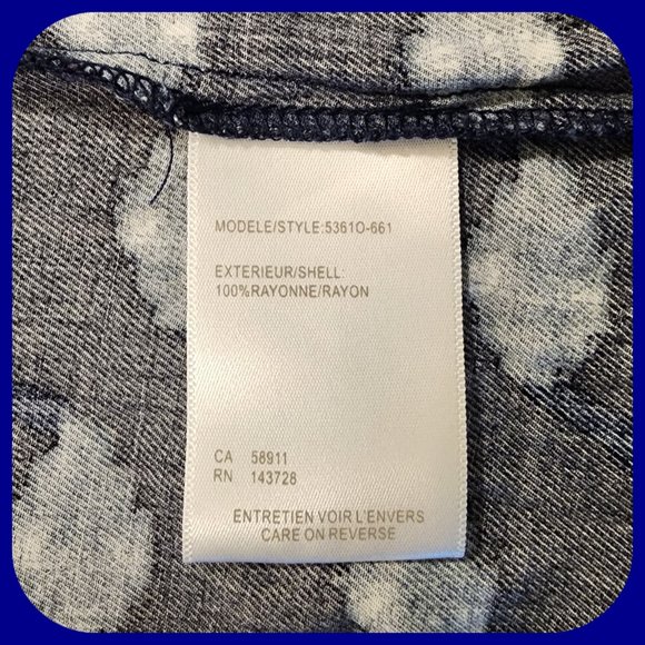 TRIBAL JEANS || Blue Boho Raglan Sleeve Top (SIZE M) - Picture 9 of 10